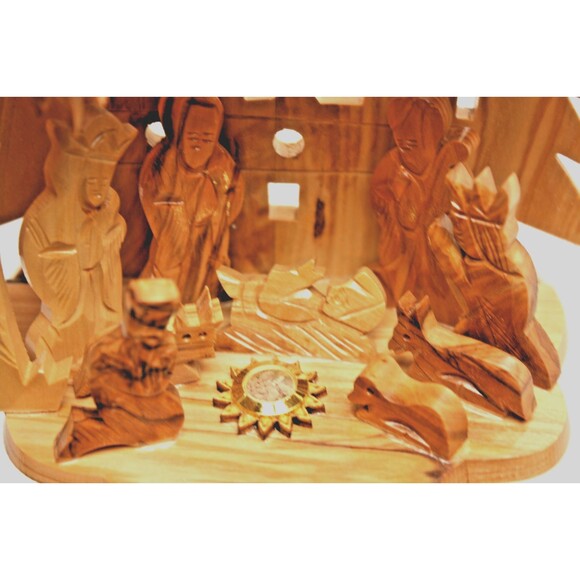 Christmas Nativity Handmade in The Holy Land of Natural Olive Wood - Picture 4 of 7
